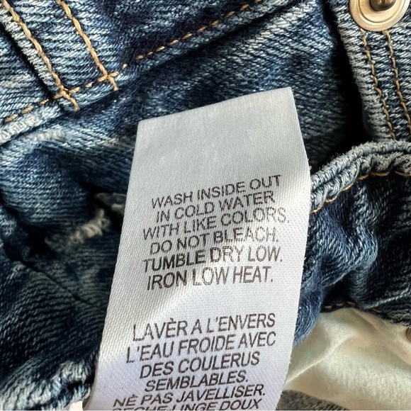 GOOD AMERICAN Denim Good Boy Double Slit Jeans High Rise Distressed Size 4 / 27 - Picture 9 of 10